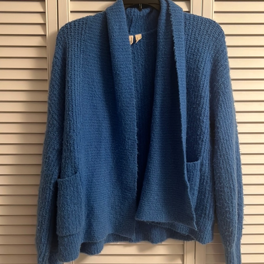 Anthropologie blue sweater cardigan